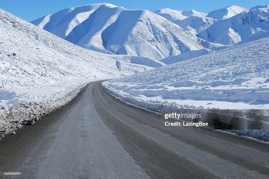 Great Alpine Highway Snowscene, NZ