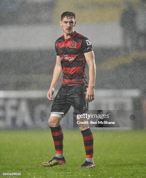 Wicklow , Ireland - 18 August 2023; John Martin of Dundalk during the Sports Direct Men's FAI Cup Second Round match between Bray Wanderers and...