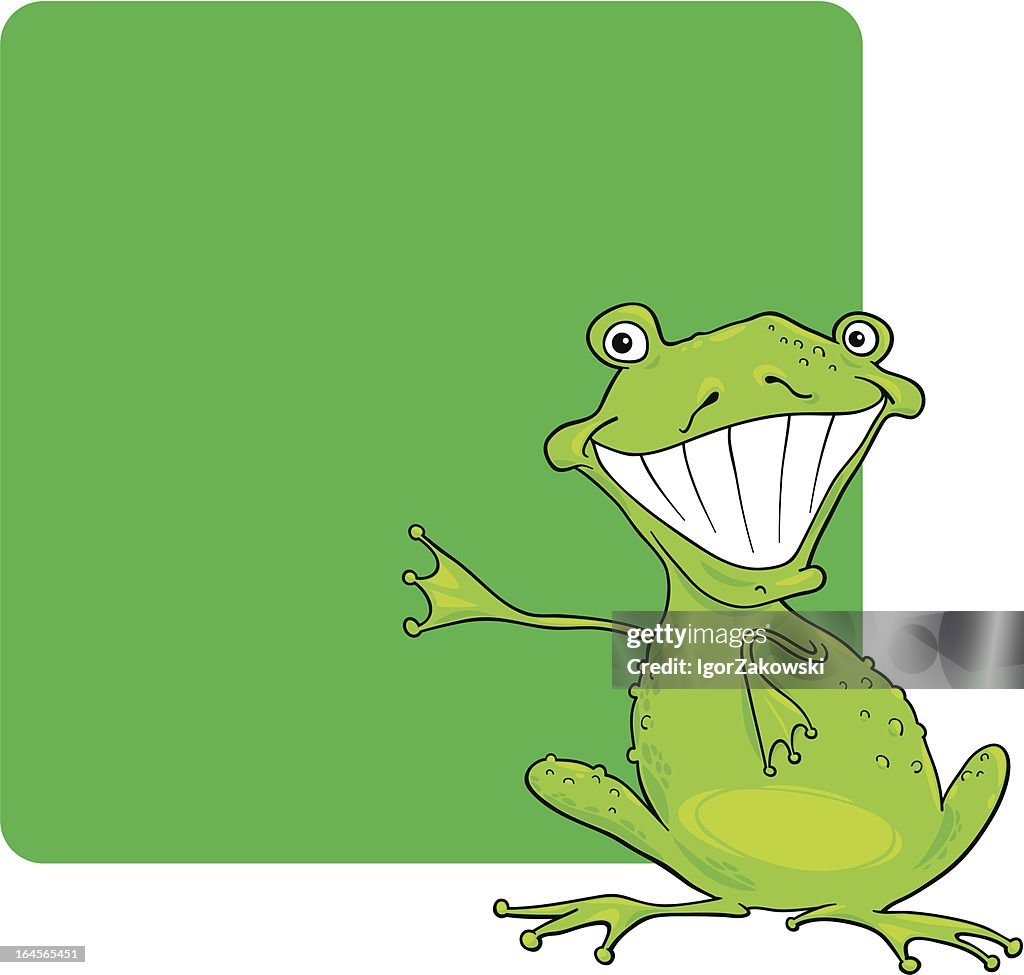 Dibujos Animados De Color Verde Y Rana Ilustración de stock - Getty Images