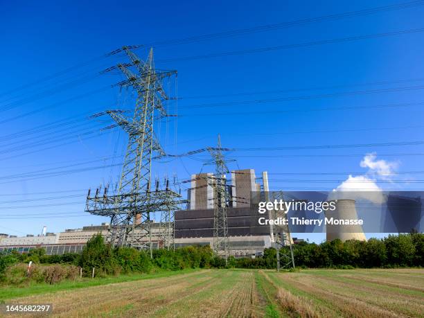 The RWE Power AG - Kraftwerk Weisweiler is seen on August 26, 2023 in Weisweiler, Germany.