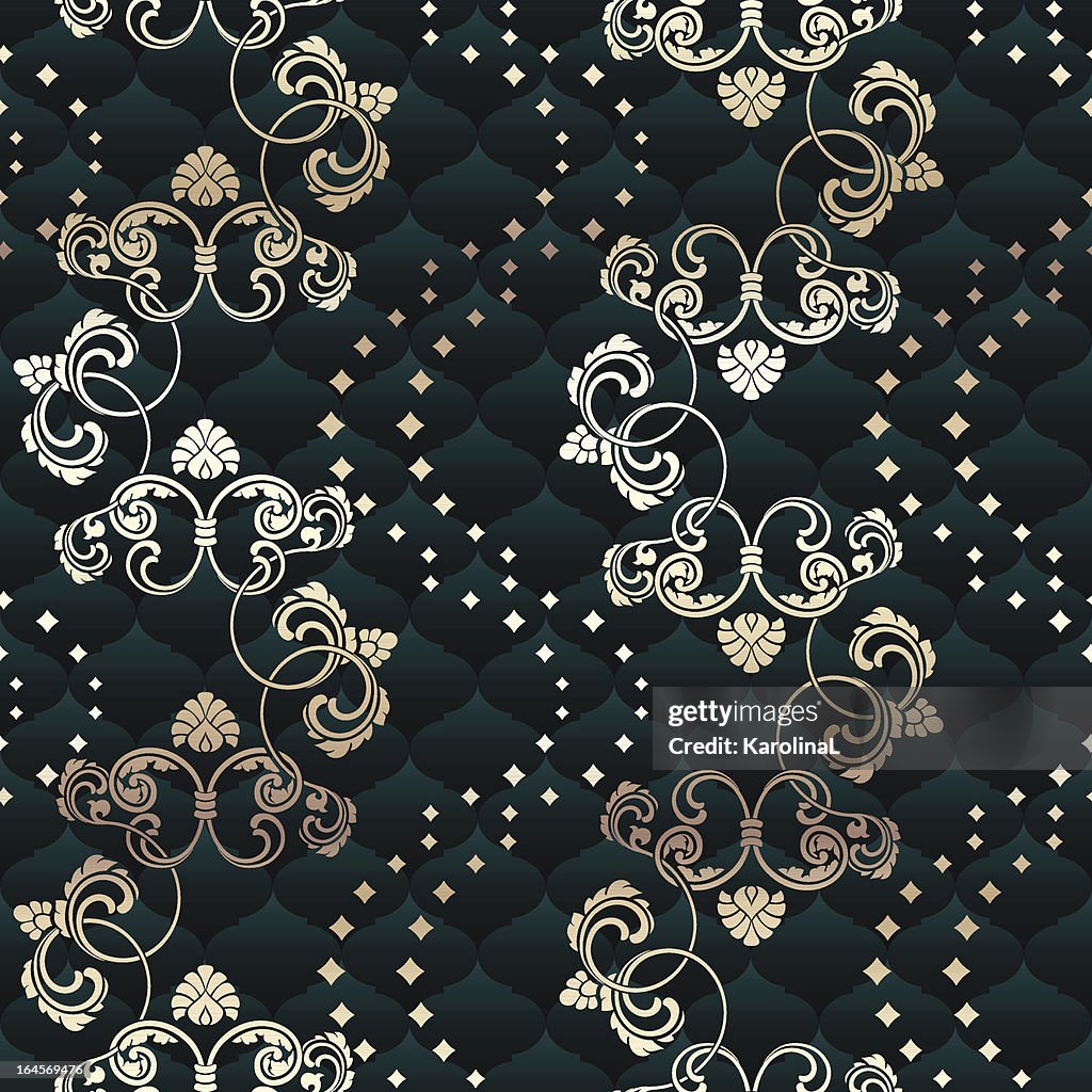 Light Green Rococo Pattern Green Seamless Rococo Floral High-Res Vector Graphic - Getty Images