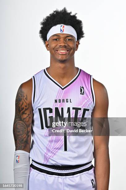 Dink Pate of G League Ignite poses for a portrait on September 4, 2023 at The Dollar Loan Center in Henderson, Nevada. NOTE TO USER: User expressly...