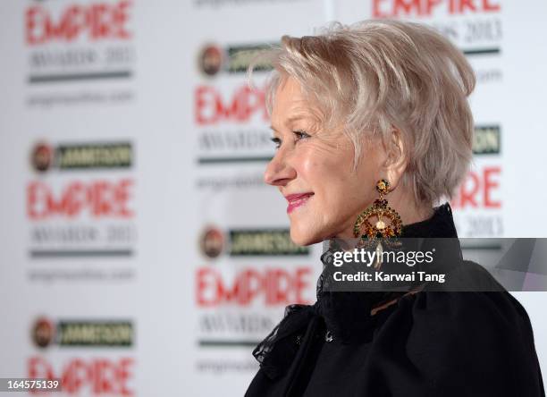 Dame Helen Mirren attends the 18th Jameson Empire Film Awards at Grosvenor House, on March 24, 2013 in London, England.