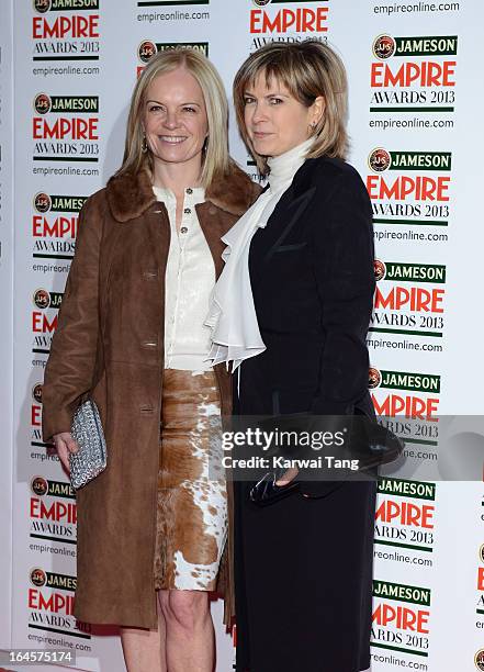 Mariella Frostrup and Penny Smith attends the 18th Jameson Empire Film Awards at Grosvenor House, on March 24, 2013 in London, England.