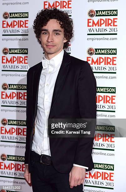 Robert Sheehan attends the 18th Jameson Empire Film Awards at Grosvenor House, on March 24, 2013 in London, England.