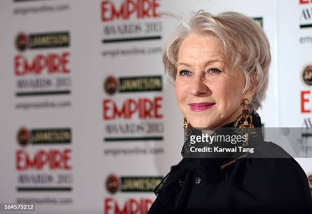 Dame Helen Mirren attends the 18th Jameson Empire Film Awards at Grosvenor House, on March 24, 2013 in London, England.