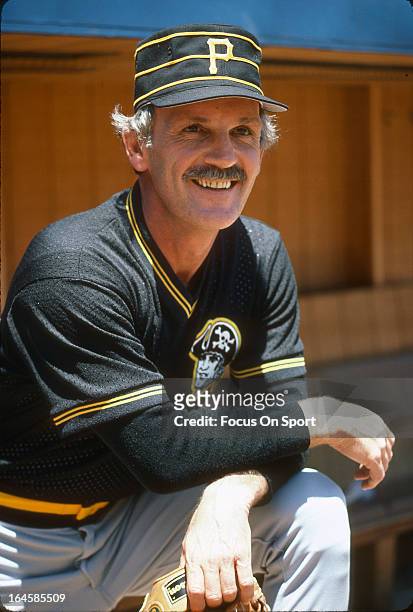 Manager Jim Leyland of the Pittsburgh Pirates smiles for the camera before an Major League Baseball game against the New York Mets circa 1986 at Shea...