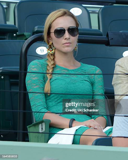 Jelena Ristic is sighted at the Sony Tennis Open 2013 at Crandon Park Tennis Center on March 24, 2013 in Key Biscayne, Florida.