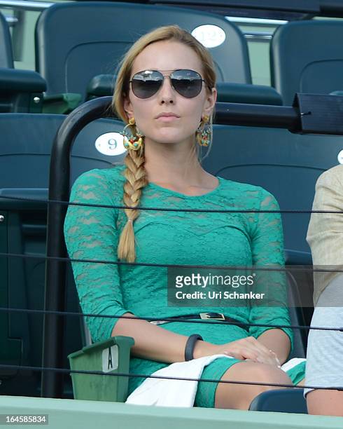 Jelena Ristic is sighted at the Sony Tennis Open 2013 at Crandon Park Tennis Center on March 24, 2013 in Key Biscayne, Florida.