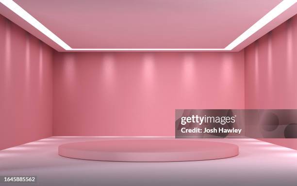 3d rendering exhibition background - cenário de palco imagens e fotografias de stock