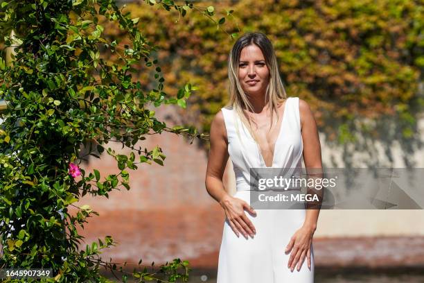Ana Fernández García is seen arriving for the 80th Venice International Film Festival on September 5, 2023 in Venice, Italy.