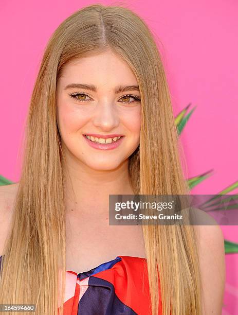 Willow Shields arrives at the Nickelodeon's 26th Annual Kids' Choice Awards at USC Galen Center on March 23, 2013 in Los Angeles, California.