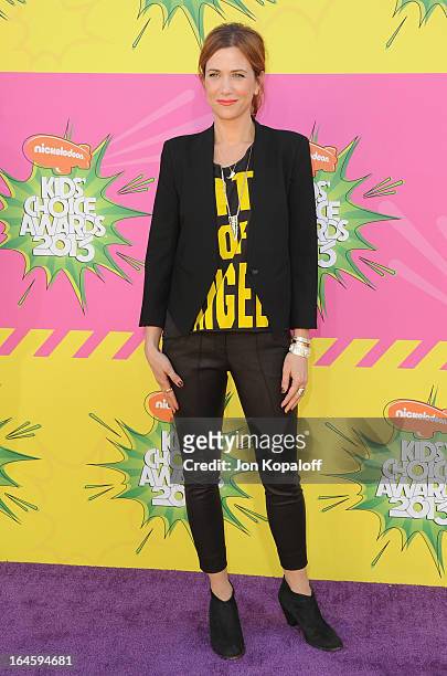 Actress Kristen Wiig arrives at Nickelodeon's 26th Annual Kids' Choice Awards at USC Galen Center on March 23, 2013 in Los Angeles, California.