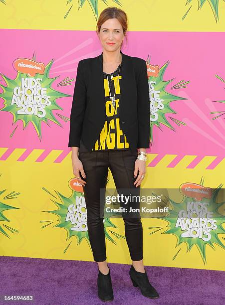 Actress Kristen Wiig arrives at Nickelodeon's 26th Annual Kids' Choice Awards at USC Galen Center on March 23, 2013 in Los Angeles, California.