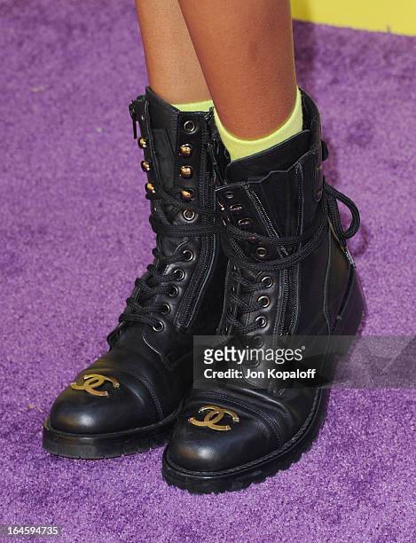 Willow Smith arrives at Nickelodeon's 26th Annual Kids' Choice Awards at USC Galen Center on March 23, 2013 in Los Angeles, California.