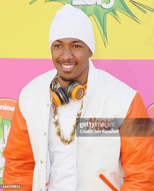 Actor Nick Cannon arrives at Nickelodeon's 26th Annual Kids' Choice Awards at USC Galen Center on March 23, 2013 in Los Angeles, California.