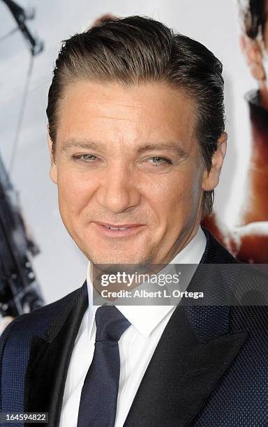 Actor Jeremy Renner arrives for The Los Angeles Premiere of "Hansel & Gretel: Witch Hunters" held at TCL Chinese Theater on January 24, 2013 in...