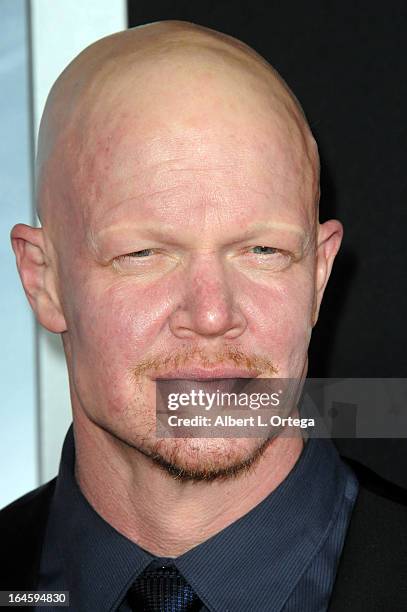 Actor Derek Mears arrives for The Los Angeles Premiere of "Hansel & Gretel: Witch Hunters" held at TCL Chinese Theater on January 24, 2013 in...