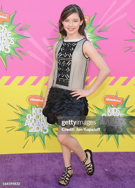 Actress Fatima Ptacek arrives at Nickelodeon's 26th Annual Kids' Choice Awards at USC Galen Center on March 23, 2013 in Los Angeles, California.