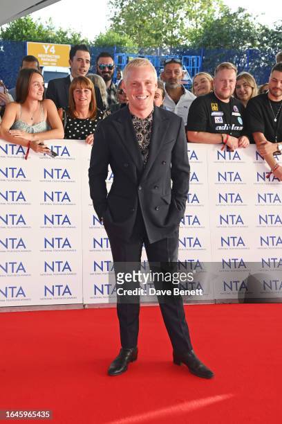Jamie Laing arrives at the National Television Awards 2023 at The O2 Arena on September 5, 2023 in London, England.