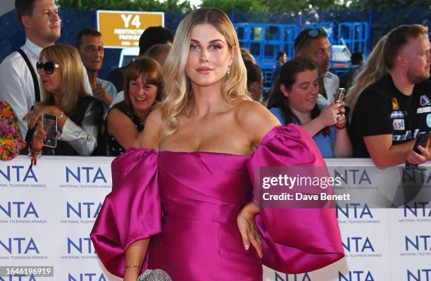 Ashley James arrives at the National Television Awards 2023 at The O2 Arena on September 5, 2023 in London, England.