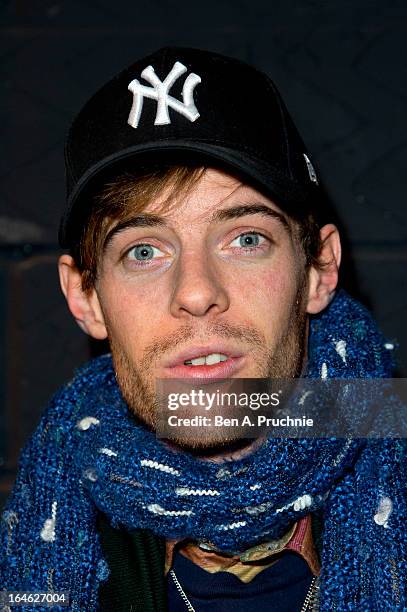 Luke Treadaway attends AllSaints Biker Project - Series One at All Saints on March 25, 2013 in London, England.