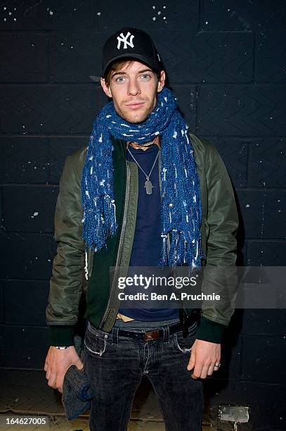 Luke Treadaway attends AllSaints Biker Project - Series One at All Saints on March 25, 2013 in London, England.