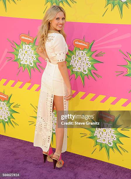 Gracie Dzienny arrives at the Nickelodeon's 26th Annual Kids' Choice Awards at USC Galen Center on March 23, 2013 in Los Angeles, California.