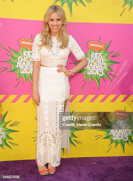 Gracie Dzienny arrives at the Nickelodeon's 26th Annual Kids' Choice Awards at USC Galen Center on March 23, 2013 in Los Angeles, California.