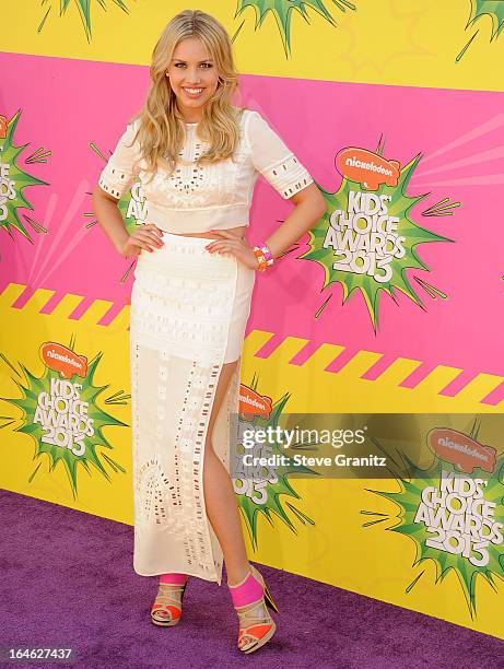 Gracie Dzienny arrives at the Nickelodeon's 26th Annual Kids' Choice Awards at USC Galen Center on March 23, 2013 in Los Angeles, California.