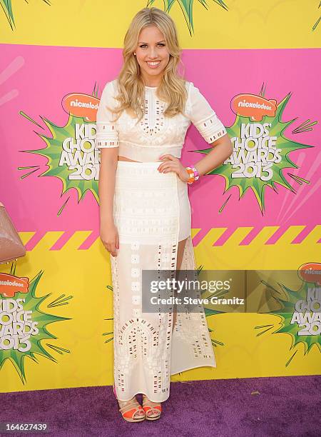 Gracie Dzienny arrives at the Nickelodeon's 26th Annual Kids' Choice Awards at USC Galen Center on March 23, 2013 in Los Angeles, California.