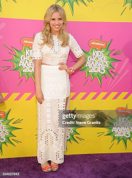 Gracie Dzienny arrives at the Nickelodeon's 26th Annual Kids' Choice Awards at USC Galen Center on March 23, 2013 in Los Angeles, California.