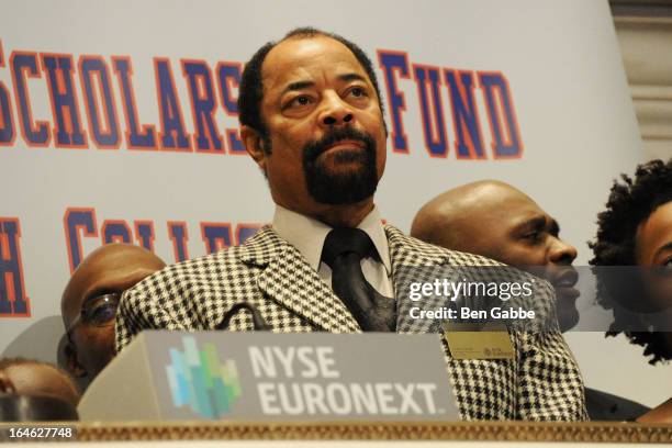 Walt "Clyde" Frazier visits the New York Stock Exchange and Ring The Closing Bell to Highlight the Crown Heights Youth Collective on March 25, 2013...