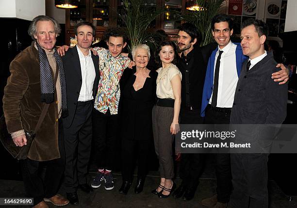 Cast members Nicholas Farrell, Derek Riddell, Olly Alexander, Dame Judi Dench, Ruby Bentall, Ben Whishaw, Stefano Braschi and director Michael...