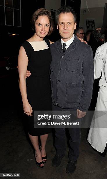 Ruth Wilson and Michael Grandage attend an after party following the press night performance of 'Peter And Alice' at The National Cafe on March 25,...