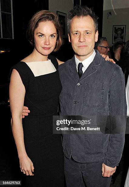 Ruth Wilson and Michael Grandage attend an after party following the press night performance of 'Peter And Alice' at The National Cafe on March 25,...