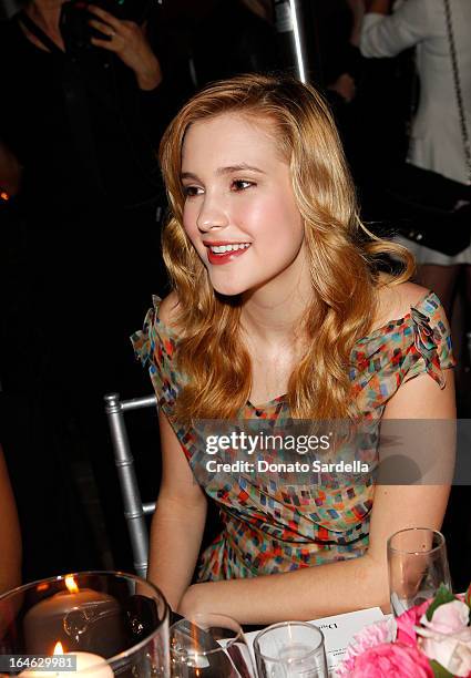 Actress Alexia Fast attends the Dior Beauty Pre-Golden Globe Dinner at Chateau Marmont on January 9, 2013 in Los Angeles, California.
