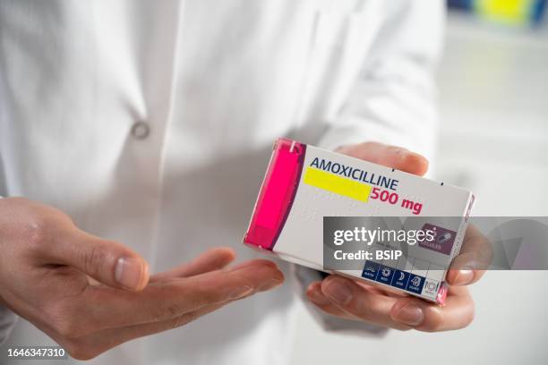 drug pharmacist - amoxicillin - fotografias e filmes do acervo