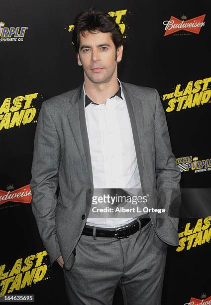 Actor Eduardo Noriega arrives for The Los Angeles Premiere of "The Last Stand" held at Grauman's Chinese Theater on January 14, 2013 in Hollywood,...