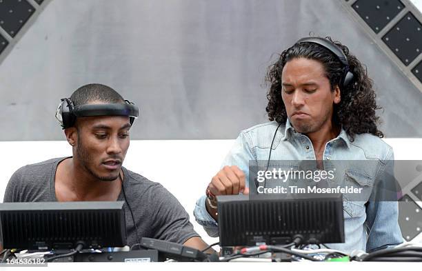 Sunnery James and Ryan Marciano of Sunnery James & Ryan Marciano perform at the Ultra Music Festival on March 24, 2013 in Miami, Florida.