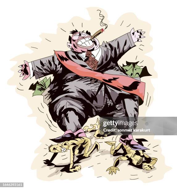 illustrazioni stock, clip art, cartoni animati e icone di tendenza di sfruttare il boss - capitalismo