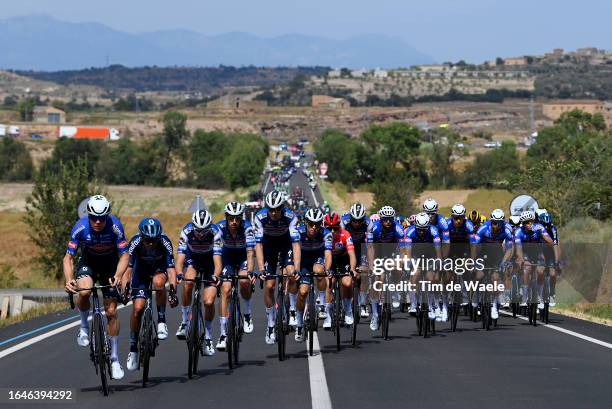 General view of Remco Evenepoel of Belgium, Louis Vervaeke of Belgium, Mattia Cattaneo of Italy, Andrea Bagioli of Italy, Jan Hirt of Czech Republic,...