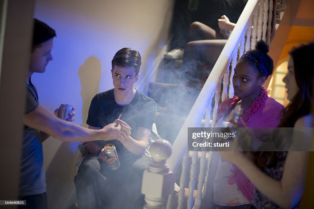 Peer pressure at a house party