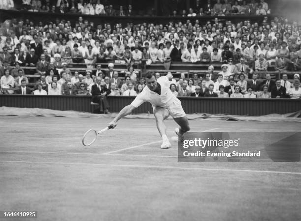 New Zealand tennis player Mark Otway in competition to reach the third round of the men's singles at the Wimbledon Tennis Championships in London,...