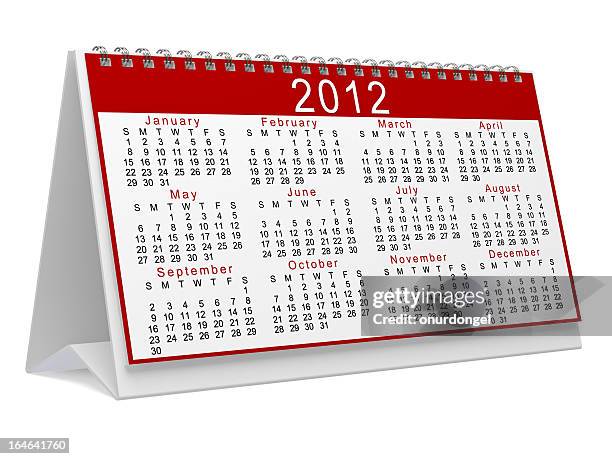 calendario de 2012 - annual event fotografías e imágenes de stock