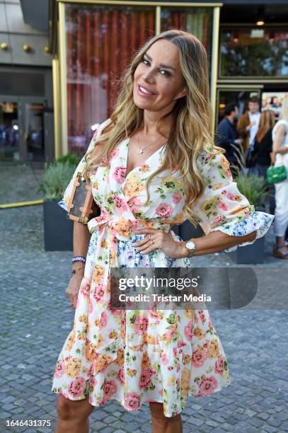 Xenia Seeberg attends the "Trauzeugen" premiere at Zoo Palast on September 5, 2023 in Berlin, Germany.