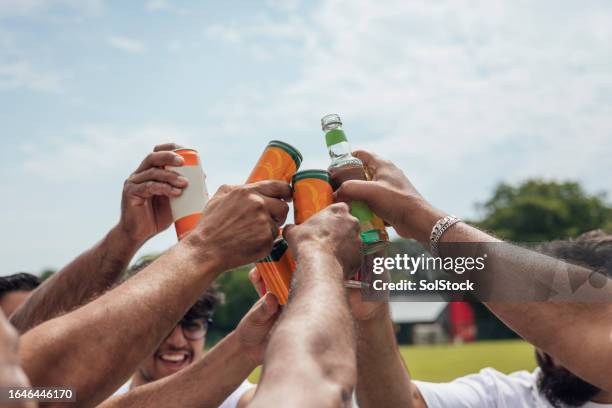 a toast to our team! - trust exercise stock pictures, royalty-free photos & images