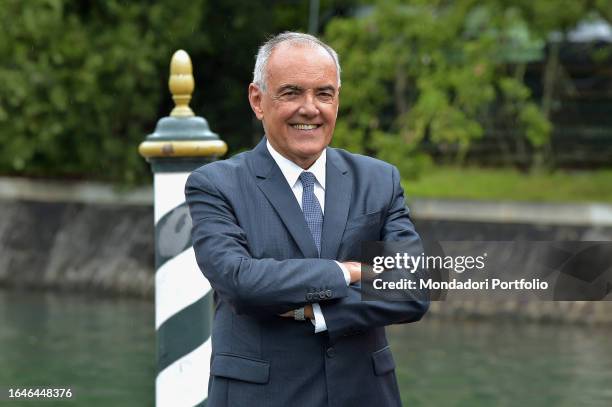 The Italian film critic Alberto Barbera at the 80 Venice International Film Festival 2023. Arrives at Lido. Venice , September 29th, 2023