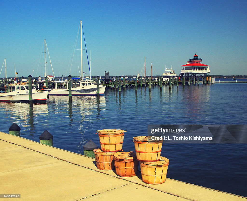 Crab Baskets at the Choptank River Lighthouse