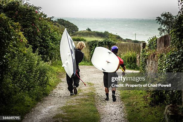 walk down to the beach - isle of wight - fotografias e filmes do acervo